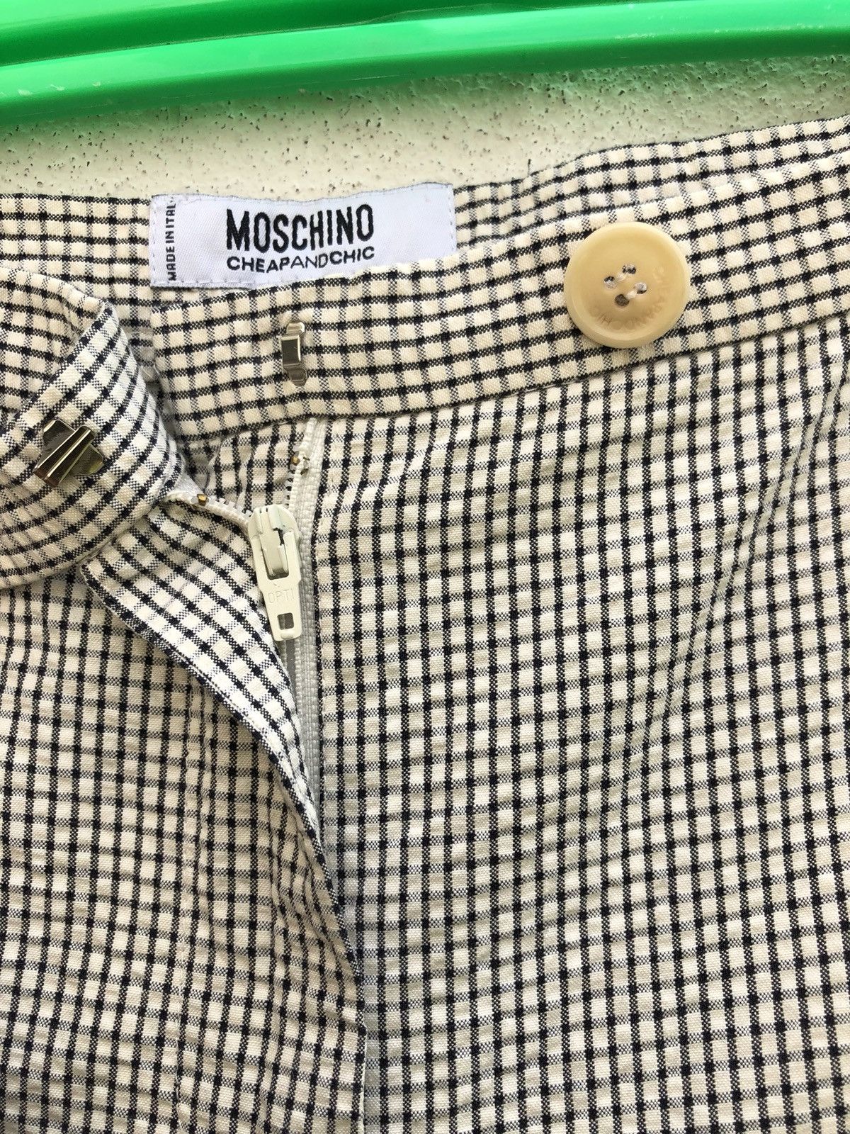 Moschino Moschino CheapAndChic Checkered Seersucker Cropped Pant Size US 29 - 9 Thumbnail