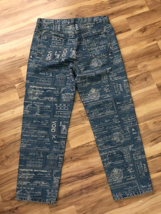 Supreme Supreme checks embroidered denim NEW size 34 ss20 | Grailed