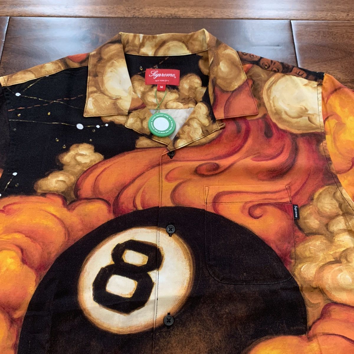 Supreme Supreme Martin Wong 8 ball rayon shirt medium fw19 deadstock |  Grailed