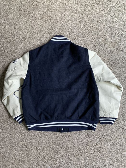 Human Made Dry Alls Wool Varsity Jacket (Navy) | Grailed