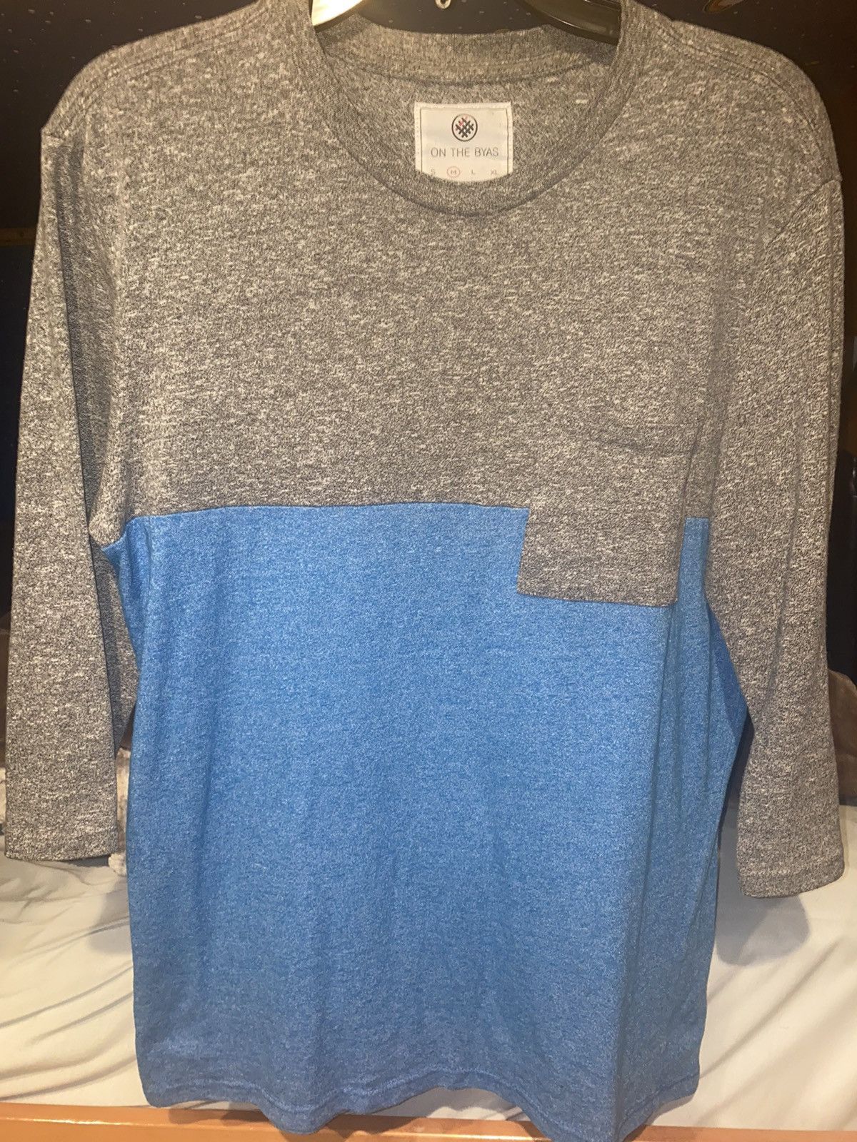 On The Byas Heather/Blue Baseball Tee w/ Pocket Size US M / EU 48-50 / 2 - 1 Thumbnail