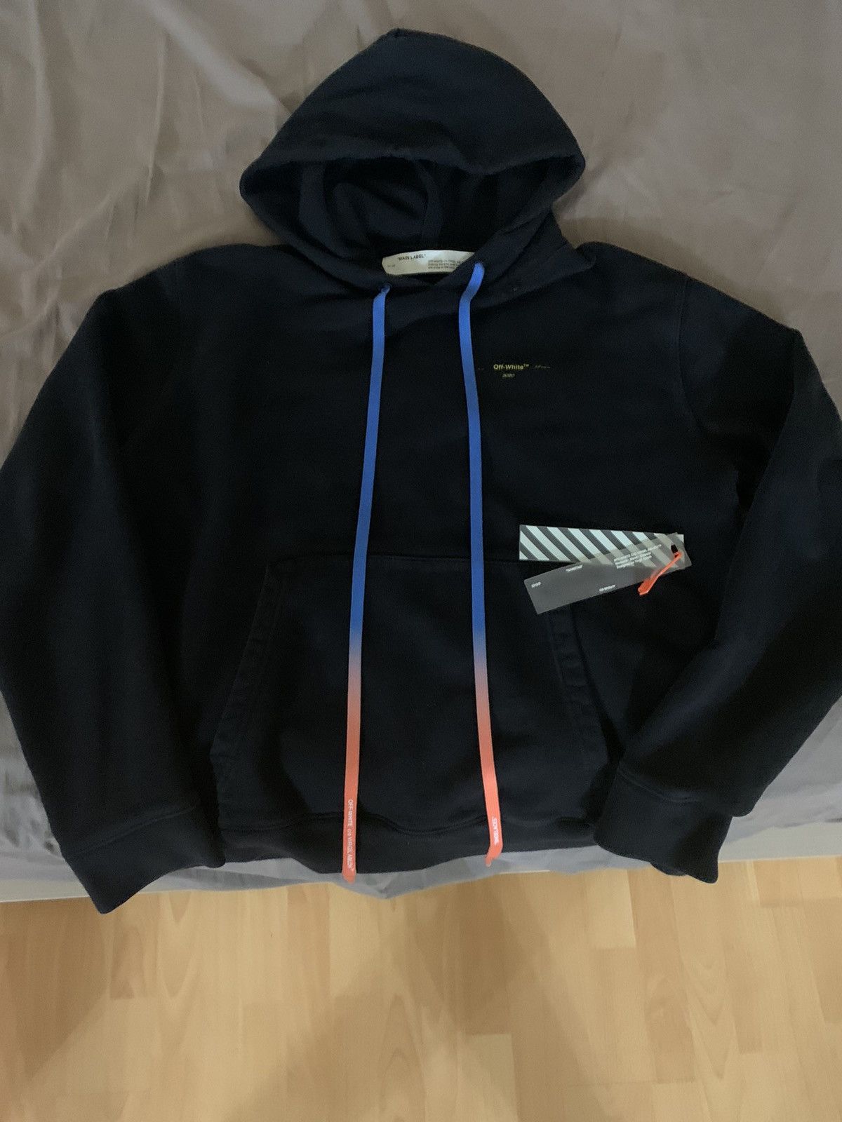 OffWhite OffWhite Oversized Acrylic Arrows Hoodie Black/Yellow Grailed
