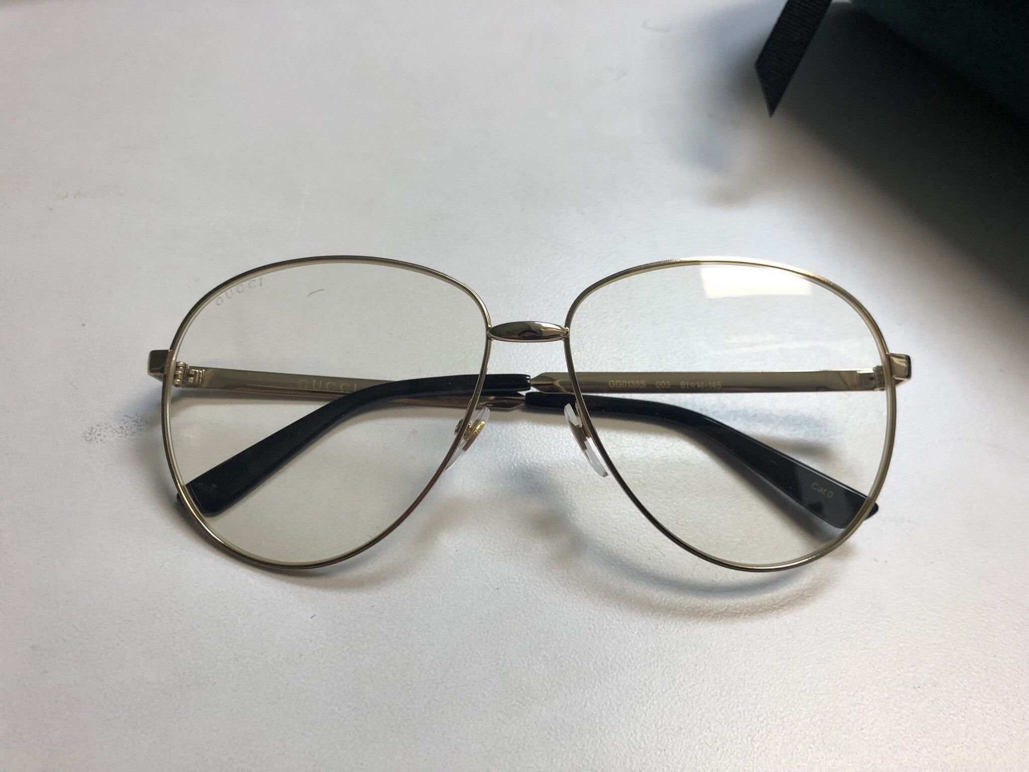 NEW Gucci GG0138 Vintage Style Aviator Glasses