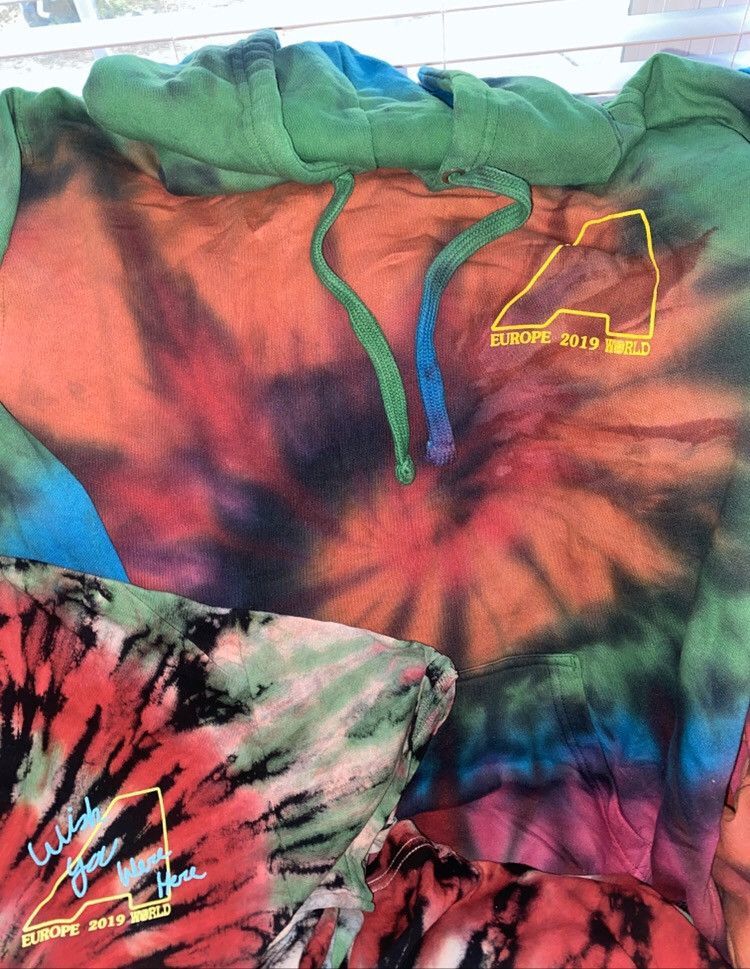 Travis Scott tie dye hoodie Euro world tour L astroworld