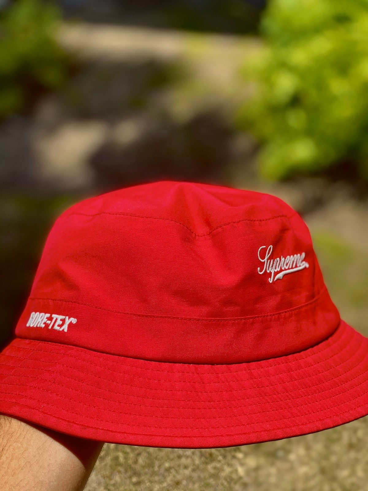 Supreme Supreme GORE-TEX Crusher Red Bucket Hat | Grailed