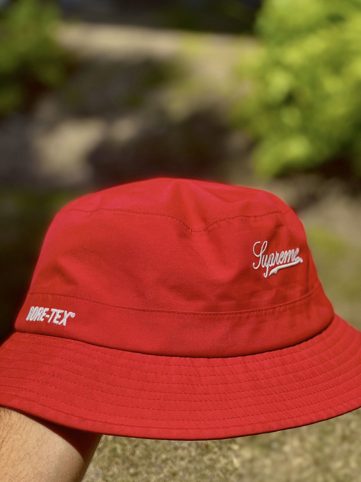 Supreme Supreme GORE-TEX Crusher Red Bucket Hat | Grailed