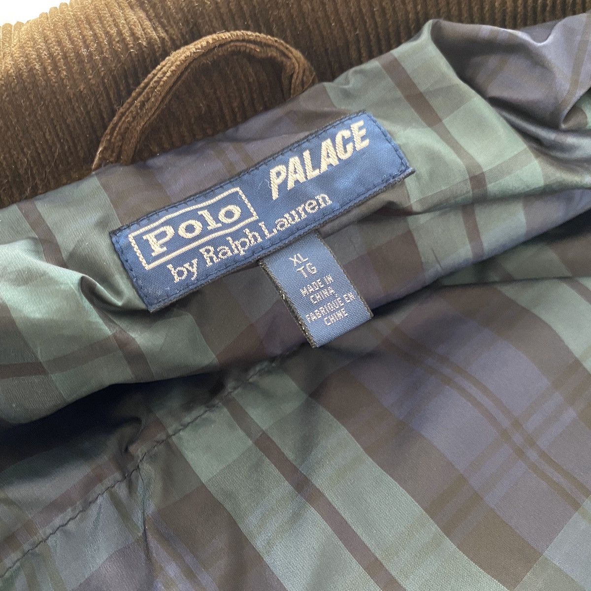 Palace ralph lauren corduroy down jacket mohican brown sale