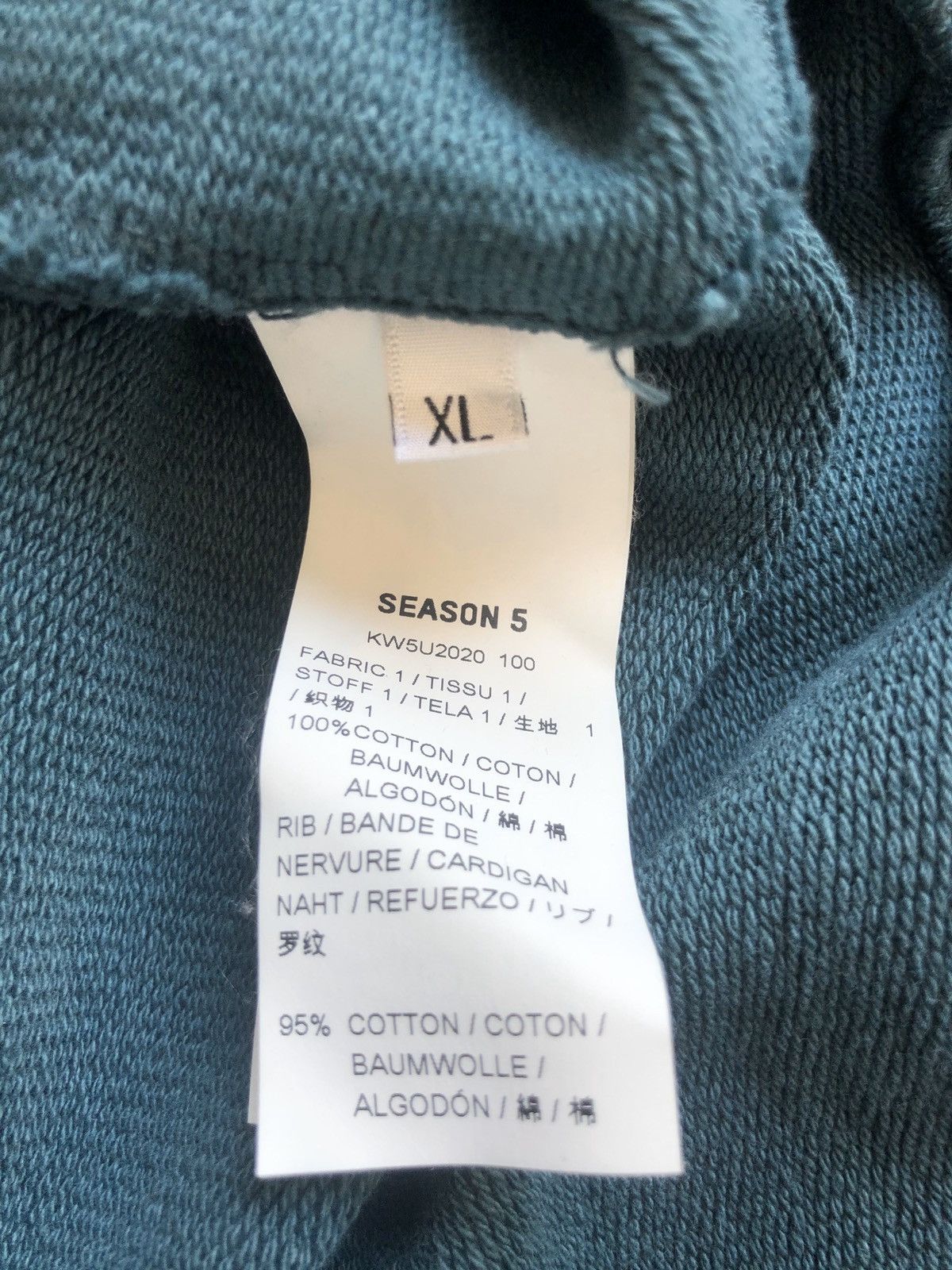 Yeezy YEEZY SEASON 5 Teal hoodie XL Size US XL / EU 56 / 4 - 4 Thumbnail