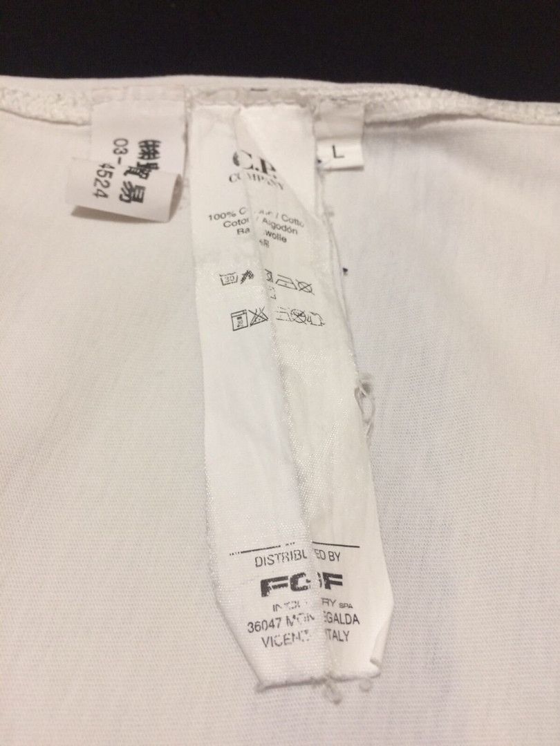 C.P. Company C.P Company White T-Shirt Size US L / EU 52-54 / 3 - 4 Thumbnail