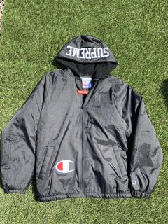 Supreme x champion hot sale sherpa lined hooded jacket