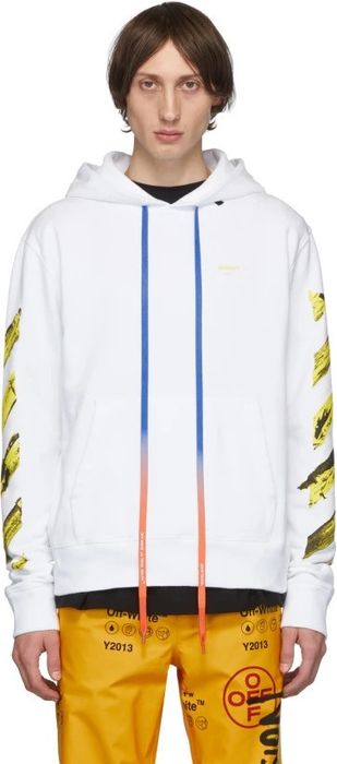 Off‑White Acrylic Arrows Hoodie White/Yellow - Novelship