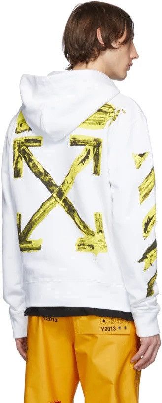 Off‑White Acrylic Arrows Hoodie White/Yellow - Novelship