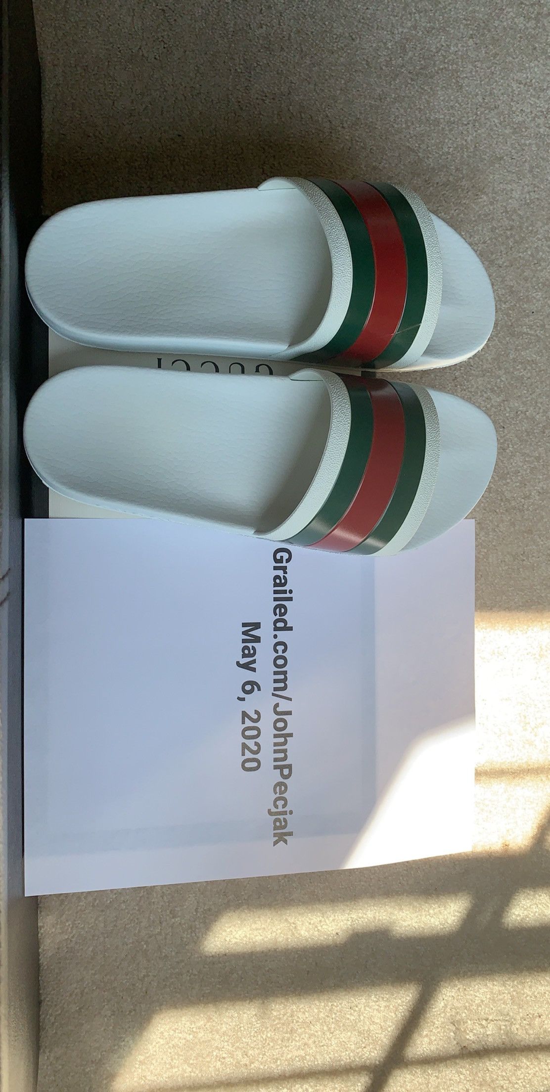 Gucci Gucci Pursuit 72 Rubber Slide White Grailed