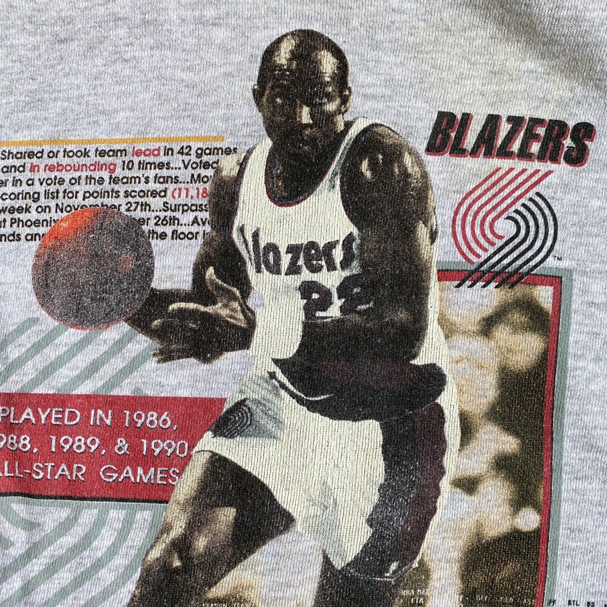 NBA Vintage 1990 Salem Portland Blazer Clyde Drexler sweatshirt Size US M / EU 48-50 / 2 - 3 Thumbnail