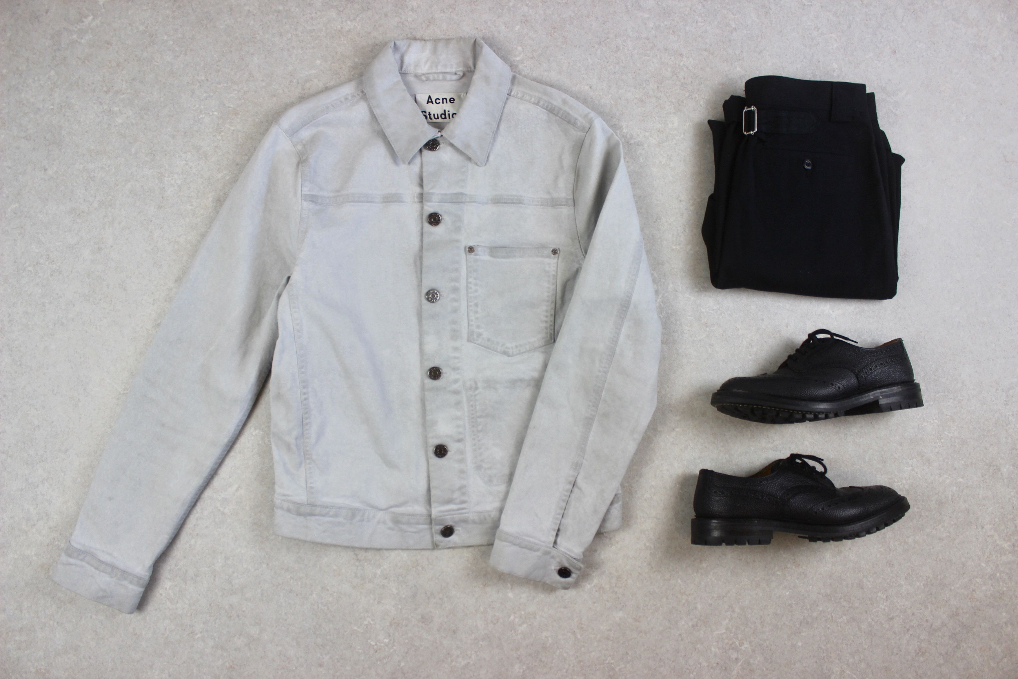 Acne Studios Acne Studios - Denim Jacket Malice - Off White - 46/Small Size US S / EU 44-46 / 1 - 1 Thumbnail