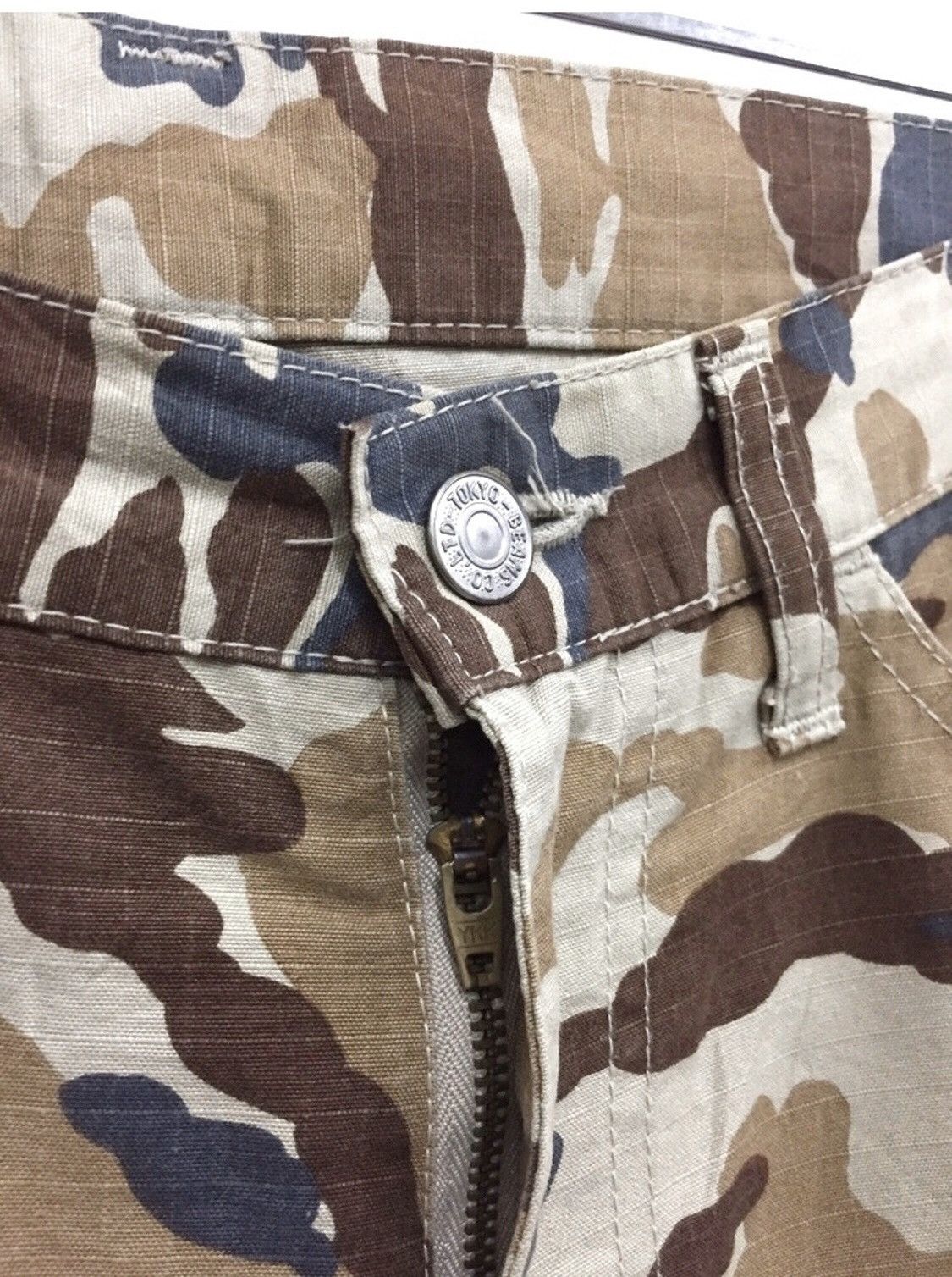Beams Plus OG Beams Plus 🇯🇵 Tiger Striped Camouflage Denim Size US 29 - 4 Thumbnail