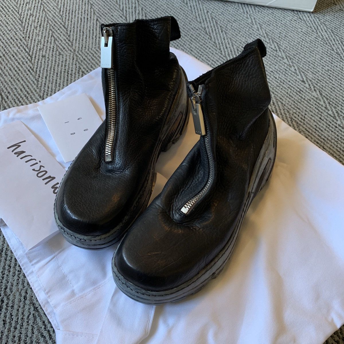 Guidi GUIDI ALYX FRONT ZIP BOOT, VIBRAM SOLE, BLACK, 40 eu/7 US Size US 7 / EU 40 - 2 Thumbnail