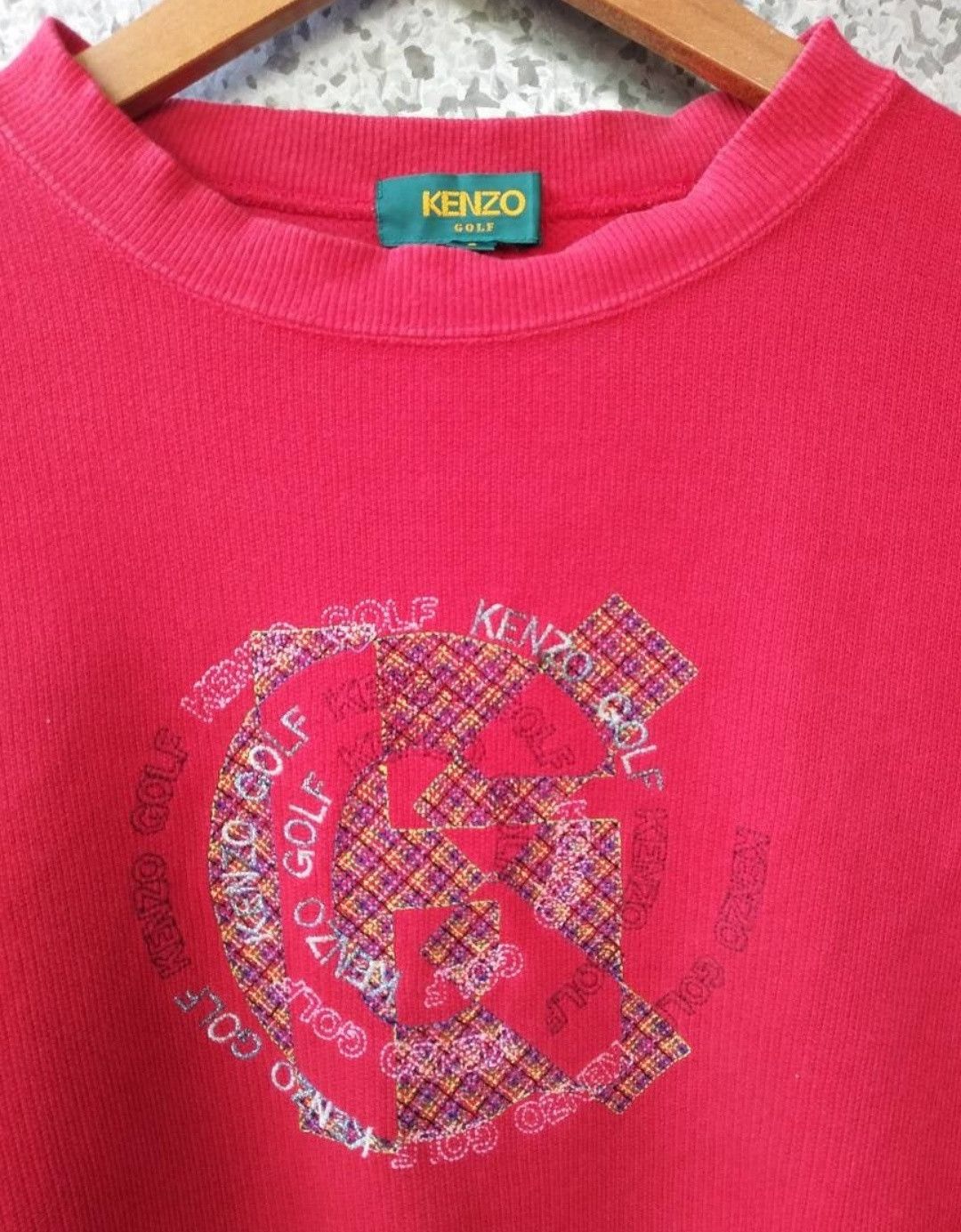 Designer Vintage Kenzo Golf Embroidery Big Logo Sweatshirt Size US L / EU 52-54 / 3 - 2 Thumbnail
