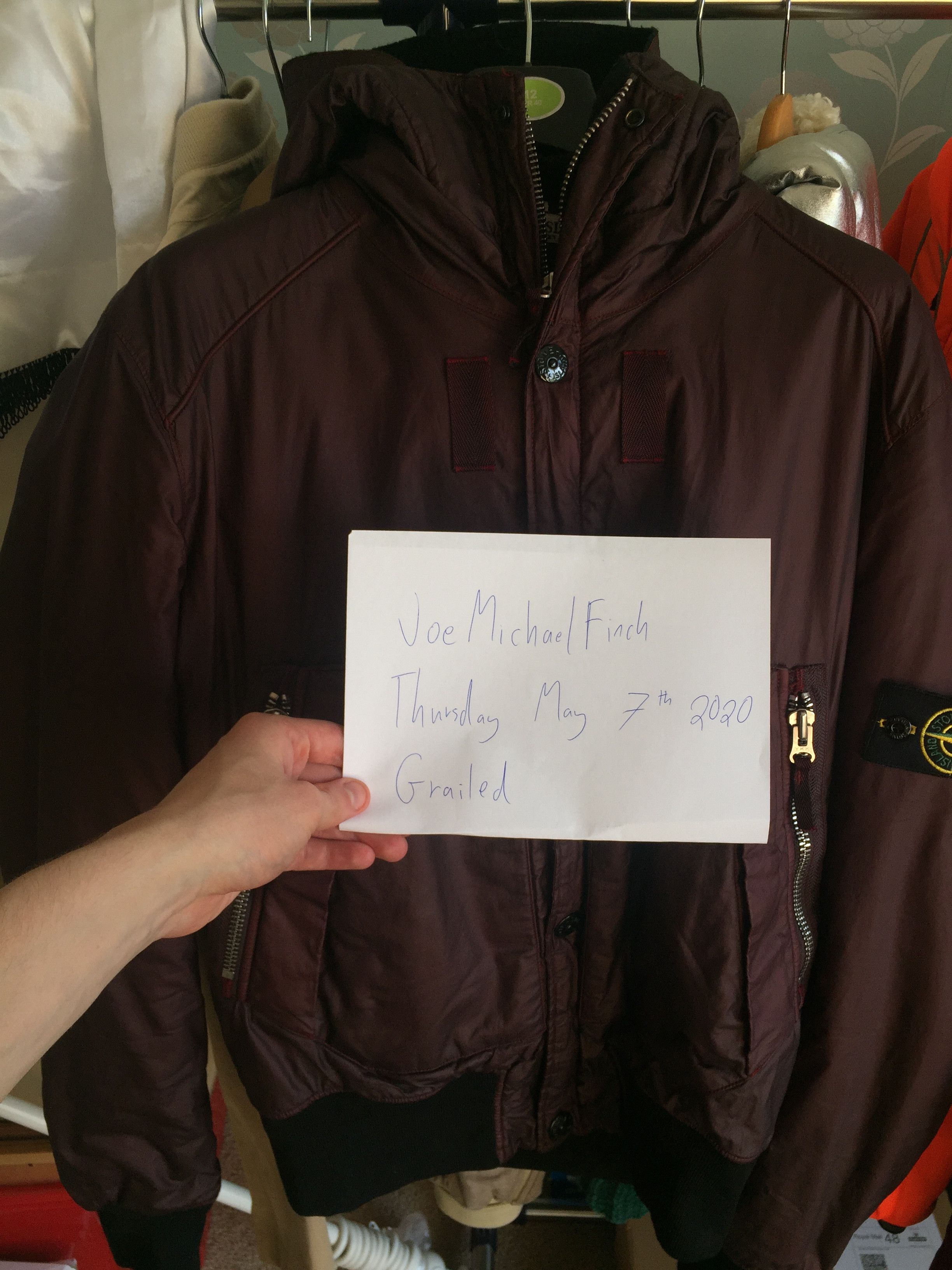 STONE ISLAND Mussola Gommata（バーガンディ）