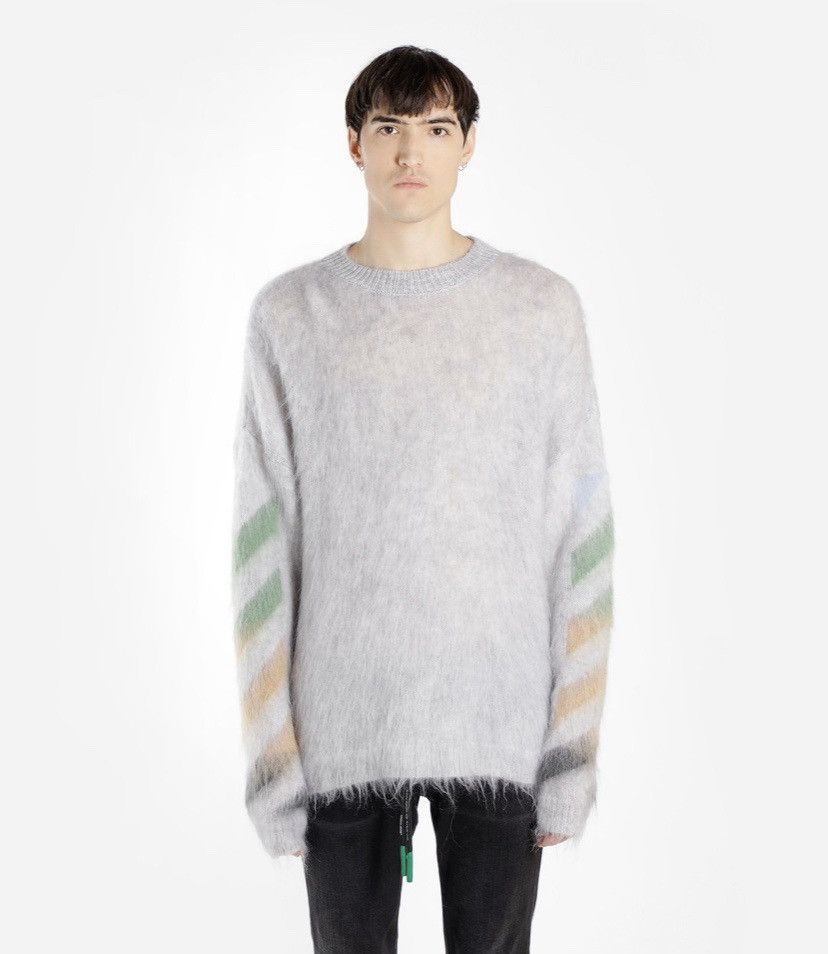 Off-White Last drop: Off-White Brushed Mohair Sweater | Grailed