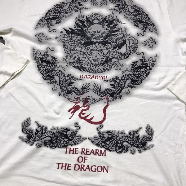 Vintage Rare KARAKURI big logo dragon longsleeves tee | Grailed