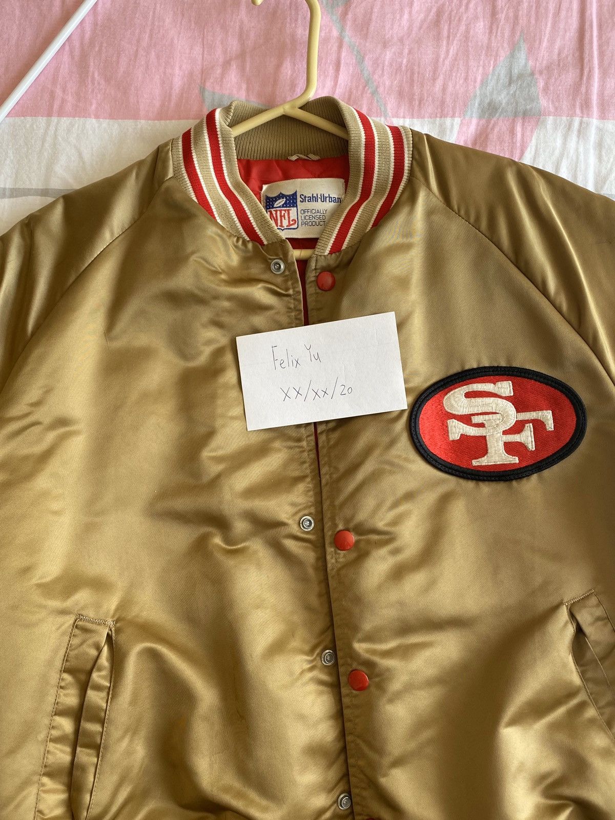 Vintage 80s/90s San Francisco 49ers Stahl Nfl Satin Bomber Jacket