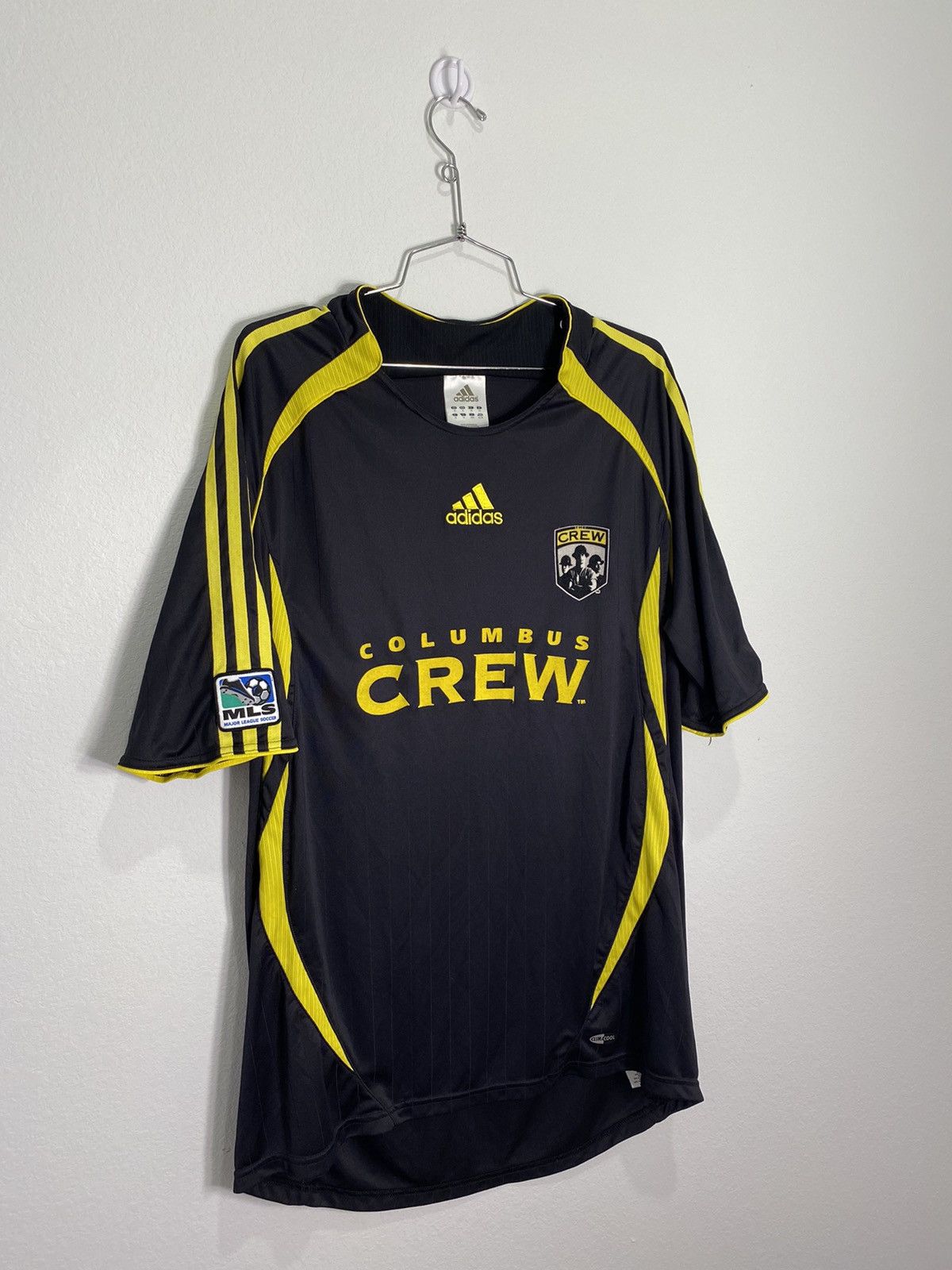 MLS Columbus Crew Adidas 2007 Vintage Rare Formotion Home Soccer Jersey  Large