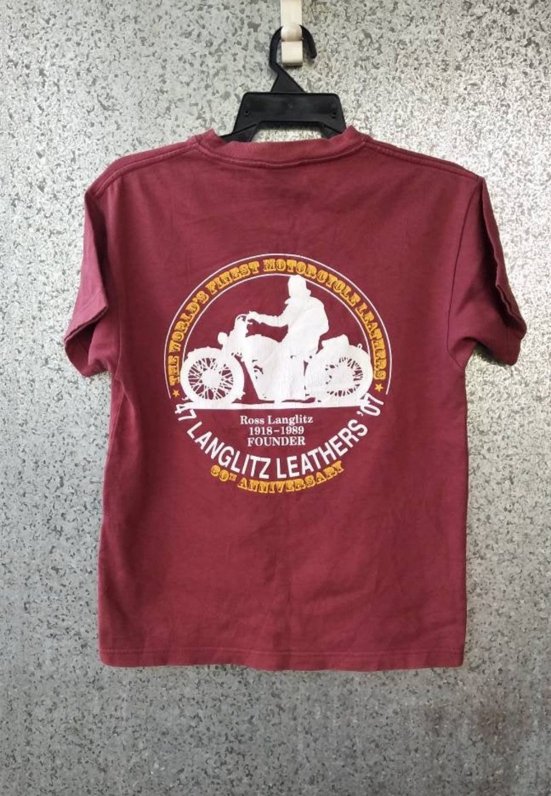 Leather Vintage Langlitz Leather t shirt motorcycle rose langlitz Size US S / EU 44-46 / 1 - 2 Thumbnail