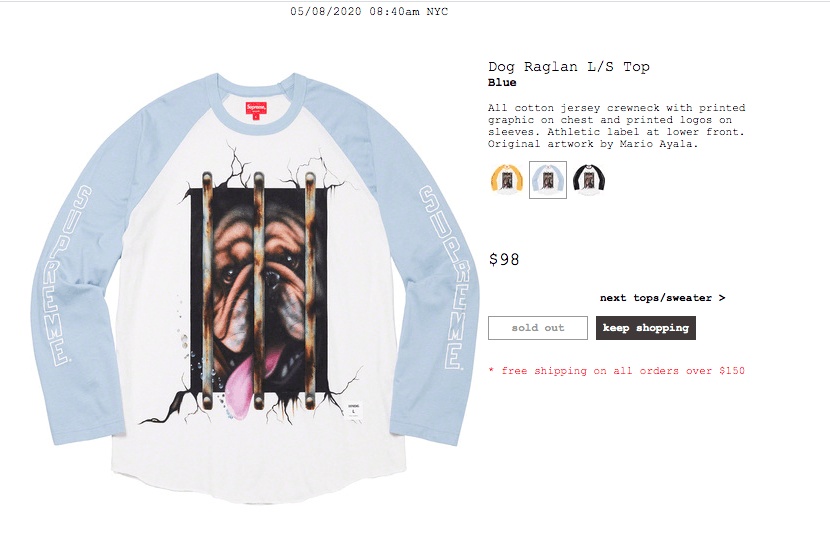 Supreme Supreme Dog Raglan L/S top | Grailed