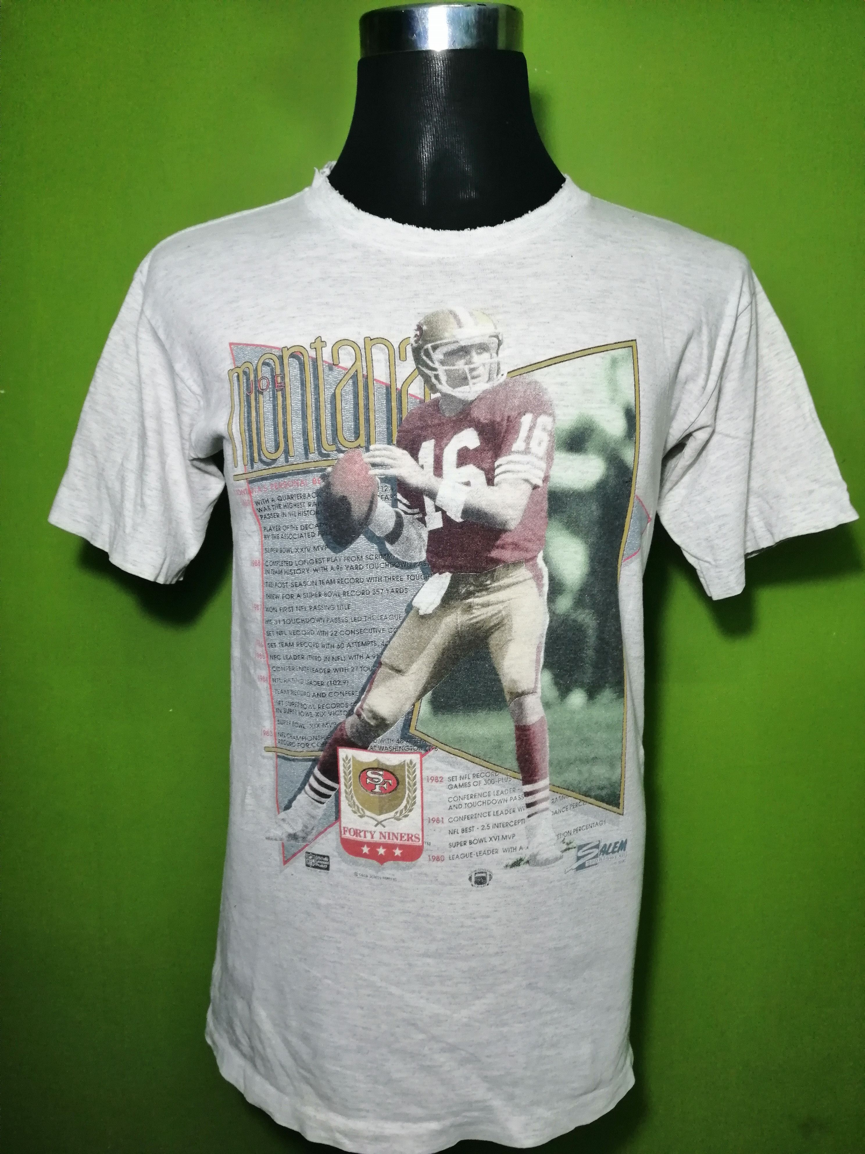 VINTAGE90S JOE MONTANA 49ERS NFL SINGLE STITCH TEE