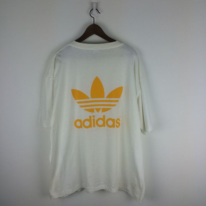 Adidas E2 Vtg 90s Adidas Trefoil BIG LOGO T-Shirt BIG SIZE | Grailed