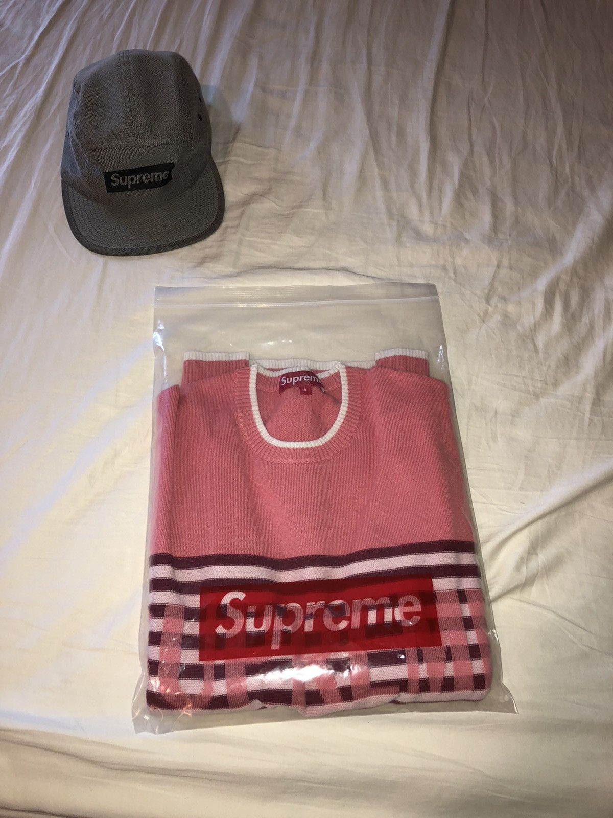 Sweater Coral トップス Supreme Chest Stripe