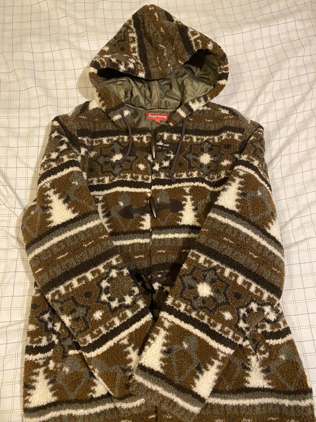 Supreme Sherpa Fleece Toggle Jacket | Grailed