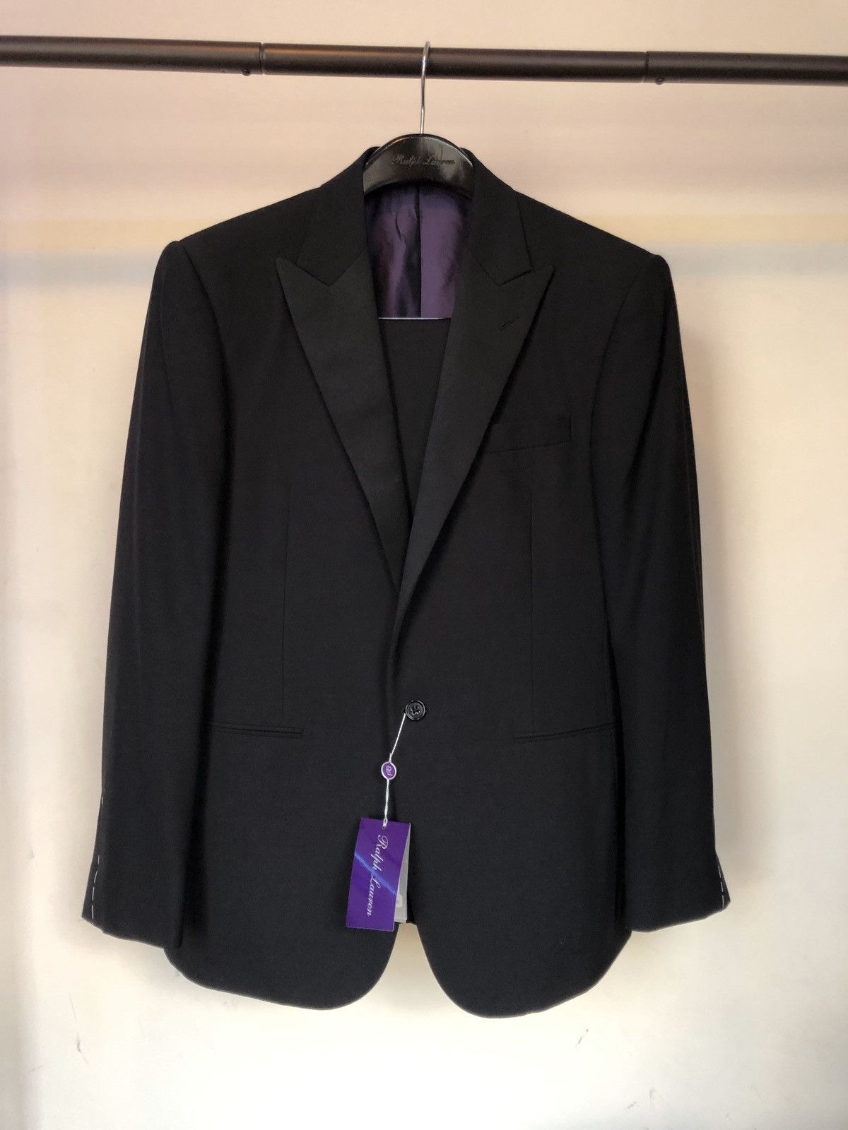 Ralph Lauren Purple Label Purple Label Black Peak Lapel Anthony Tuxedo 3295 Grailed