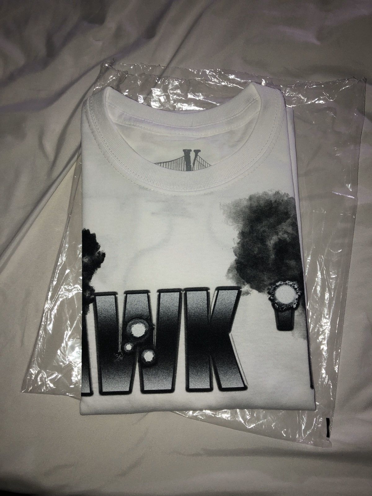 Vlone Pop Smoke x Vlone 'Hawk Em' - White T-Shirt | Grailed