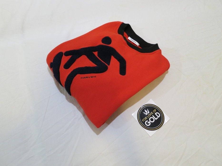 Carven × Designer Rare Carven skateboard crewneck sweater red / black Size US S / EU 44-46 / 1 - 1 Thumbnail