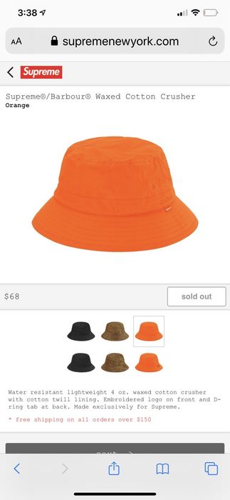 Supreme barbour hot sale bucket hat