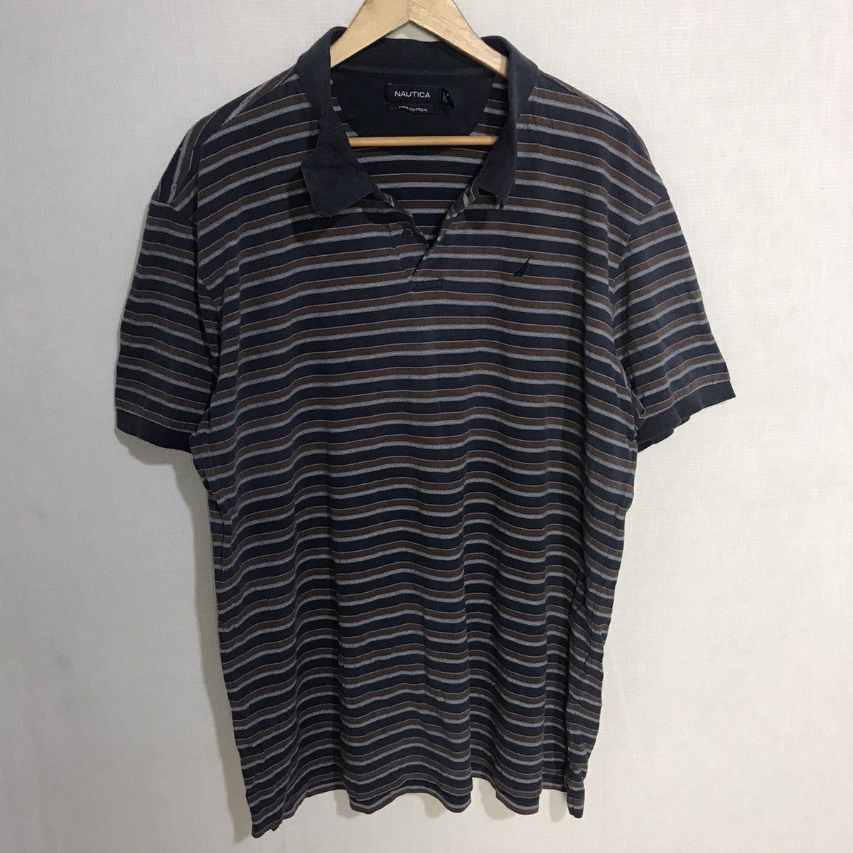 Nautica Oversize Nautica stripes polo shirt | Grailed