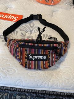 Supreme Woven Stripe Waist Bag | Grailed