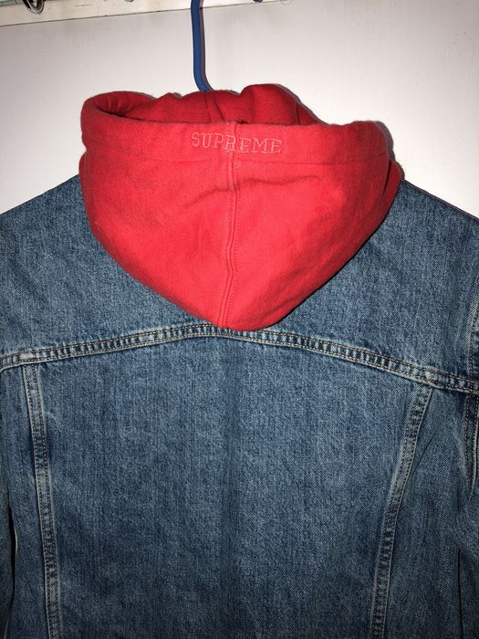 Supreme Supreme x Levi's Denim Blue Jean Jacket Hooded Blue/Red