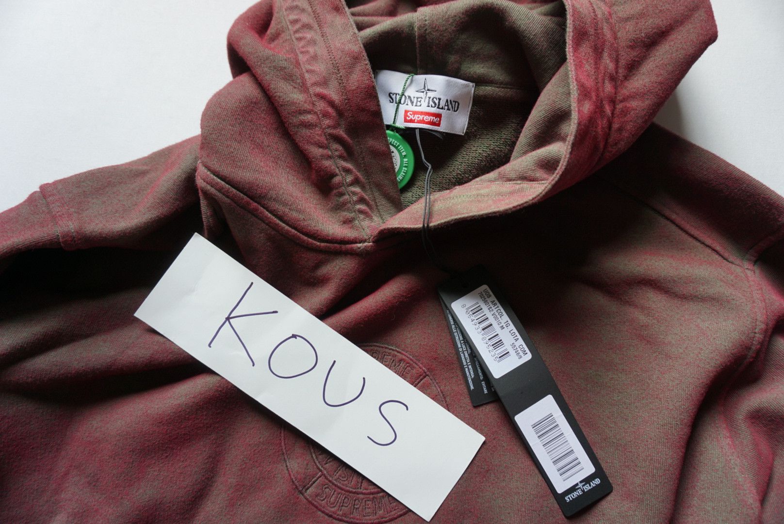 Stone Island Supreme Supreme Stone Island Hoodie Red Medium Grailed