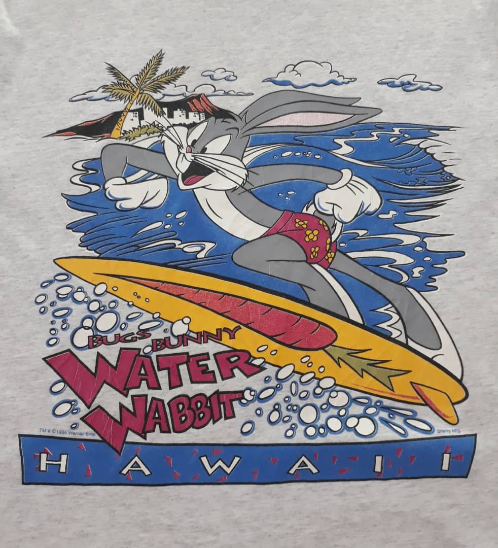 Cartoon Network Vintage 90s Bugs Bunny Surf Hawaii Size US L / EU 52-54 / 3 - 3 Thumbnail