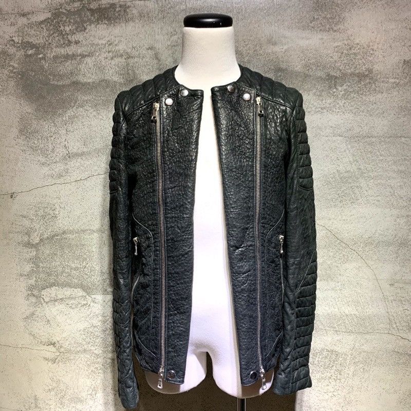 Hotel Balmain Lederjacke H&m Balmain X HM Black Military Style