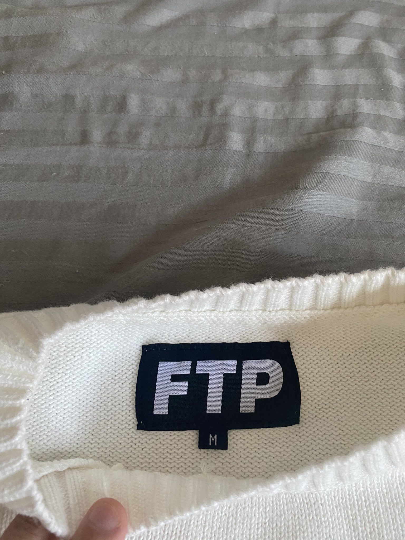 Fuck The Population FTP Fuck The Population Bear Knit Sweater White Medium Size US M / EU 48-50 / 2 - 3 Thumbnail