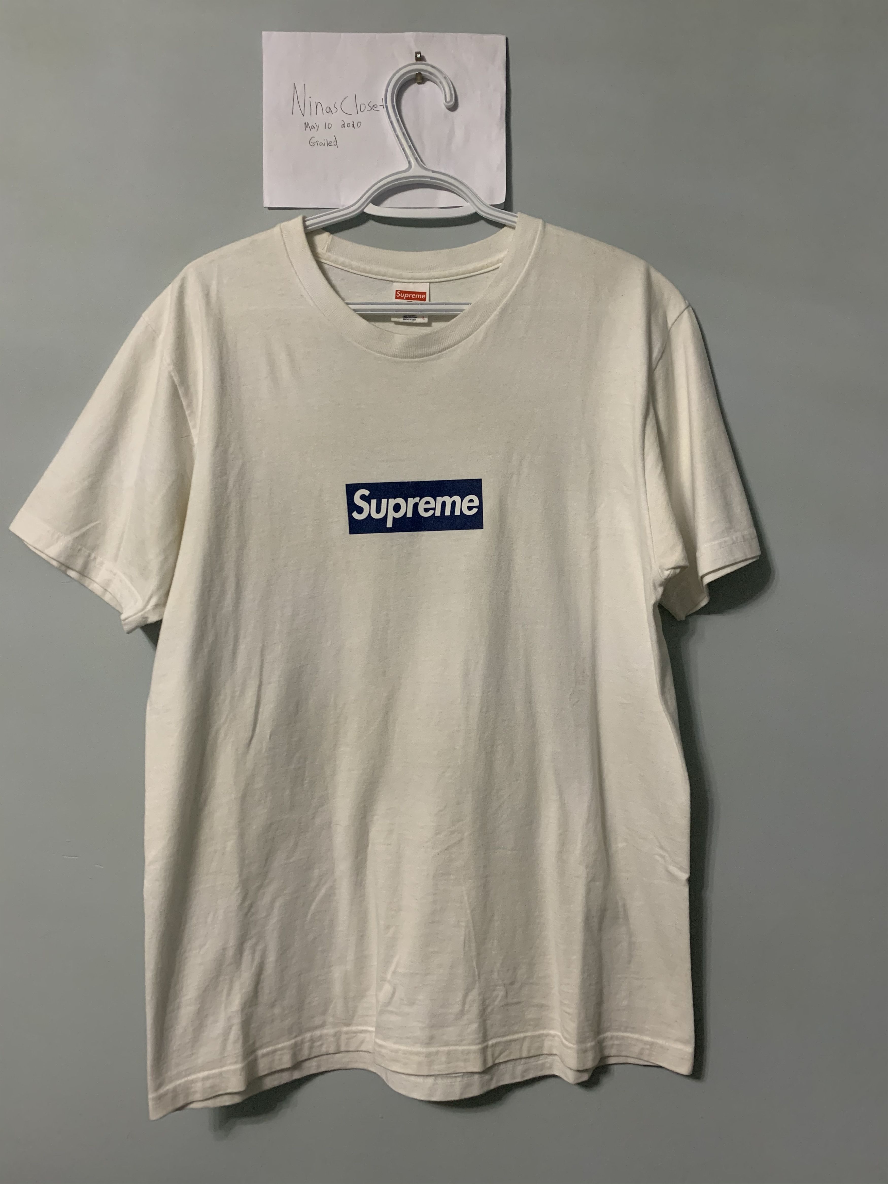 Supreme yankees box logo tee white, Size L, Cond