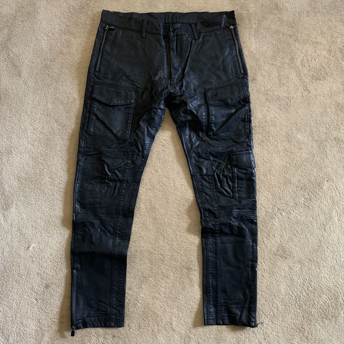 Vintage Rick Owens style pLeather Pants | Grailed