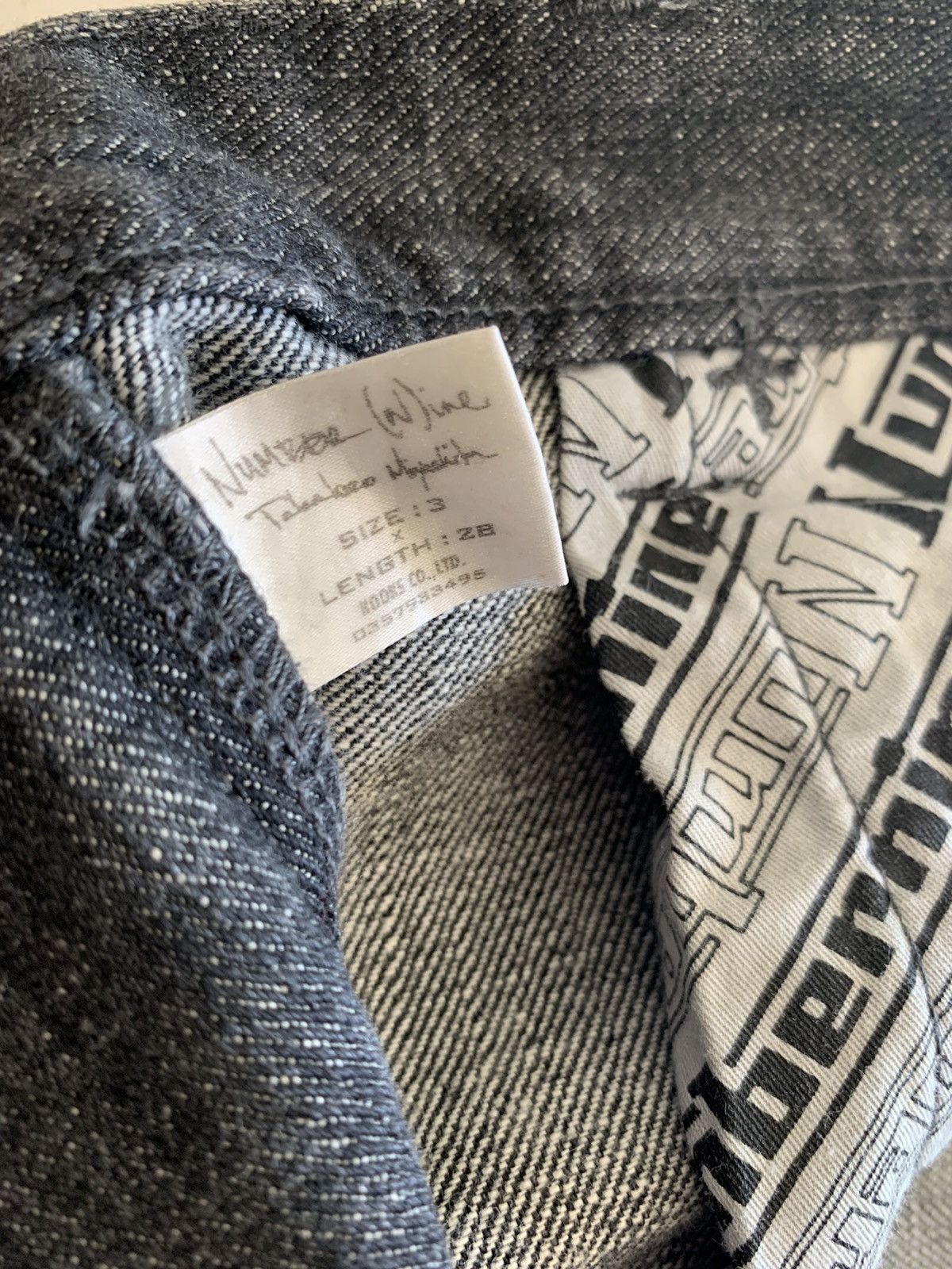Number (N)ine AW04 “Give Peace a Chance” Patchwork Denim Size US 30 / EU 46 - 6 Thumbnail