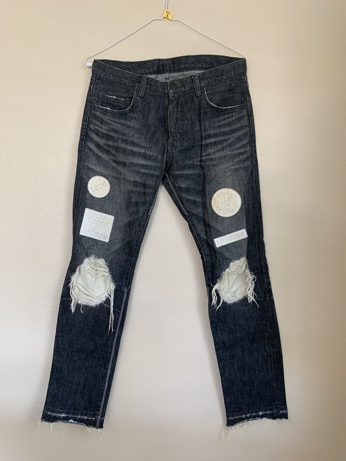 Number (N)ine AW04 “Give Peace a Chance” Patchwork Denim | Grailed