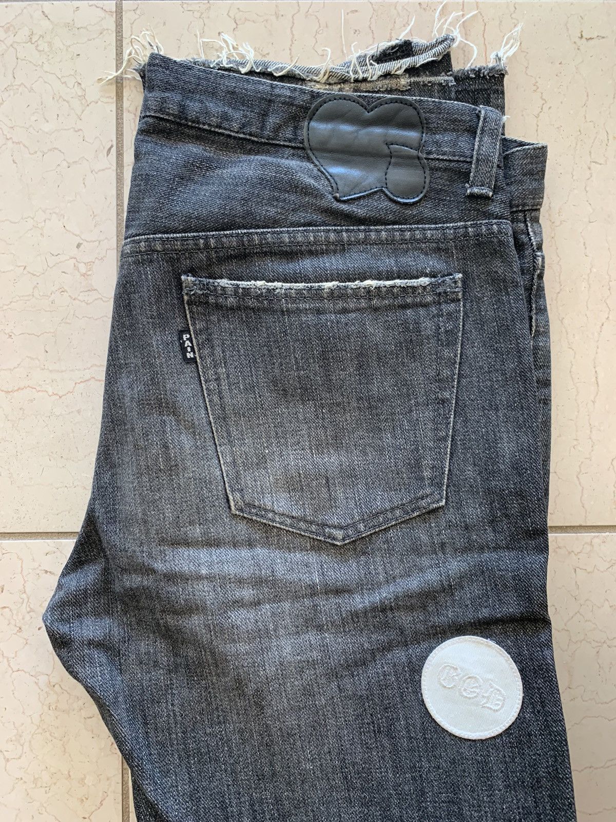 Number (N)ine AW04 “Give Peace a Chance” Patchwork Denim Size US 30 / EU 46 - 7 Thumbnail
