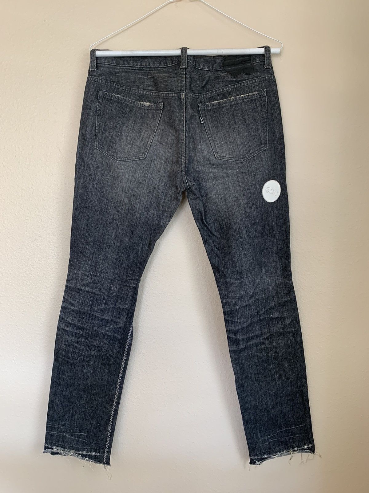Number (N)ine AW04 “Give Peace a Chance” Patchwork Denim Size US 30 / EU 46 - 5 Thumbnail